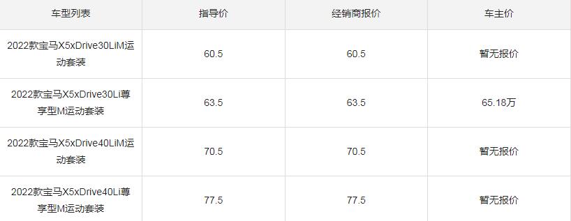 宝马x5多少钱？