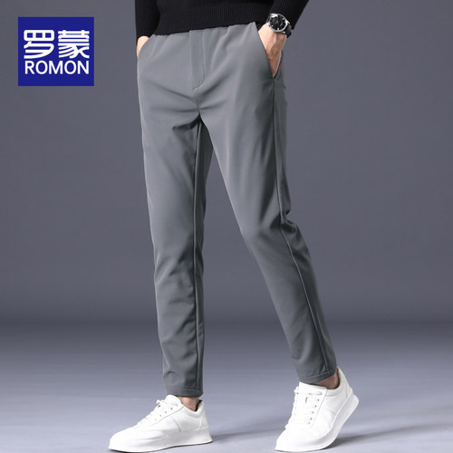 Romon罗蒙WS71X5008E 男士薄款直筒修身休闲裤