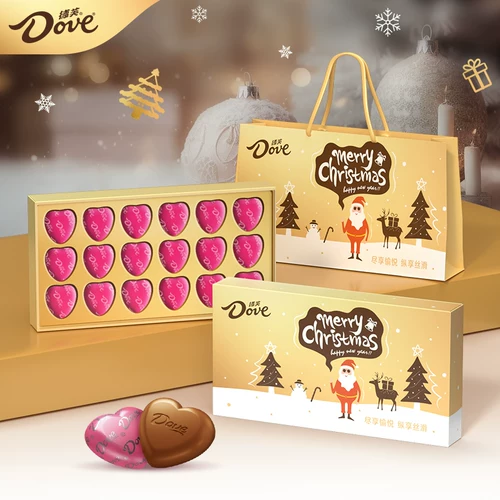 德芙 巧克力 心语18粒圣诞节礼盒装