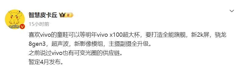 vivo X100 Pro+什么时候发布？参数发布时间最新消息