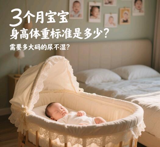三个月宝宝身高体重标准是多少？需要多大码的尿不湿？